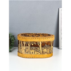 Хлебница-батонница с крышкой «Сказка», 26×17×15 см, береста