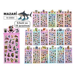 Декоративные наклейки 9,5х22 см "ИТАЛ.МЕМ" 18 дизайнов M-20664 Mazari