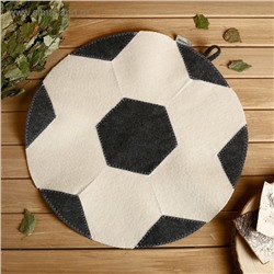 Коврик - сидушка для бани и сауны «Мяч», 45×45 см, 70% полиэфир, 30% шерсть, «Добропаровъ»