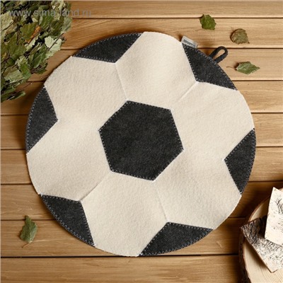 Коврик - сидушка для бани и сауны «Мяч», 45×45 см, 70% полиэфир, 30% шерсть, «Добропаровъ»