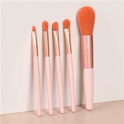 Набор кистей для макияжа «Мармеладка», 5 предметов, розовый