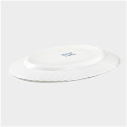 Блюдо сервировочное Avvir «Лист папоротника», овальное, 30×22 см, стеклокерамика, белое