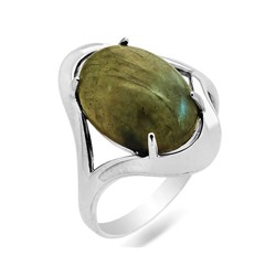 Кольцо из серебра лабрадорит, КП19