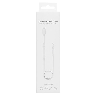 Кабель Lightning - 3.5mm - MH021  100см   (white)