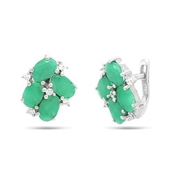 Серьги из серебра изумруд, Пафос