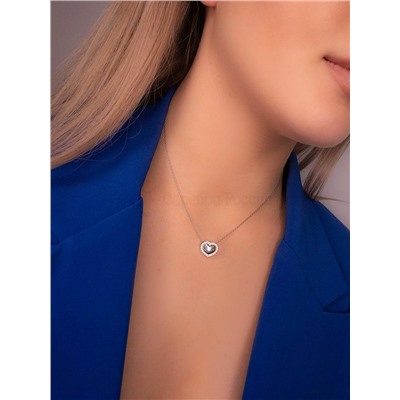 Подвеска из серебра с фианитами родированная 925 пробы 403012-937р