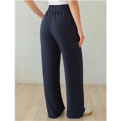 Прямые брюки из тонкого премиального футера с эластаном