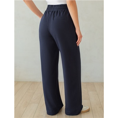 Прямые брюки из тонкого премиального футера с эластаном