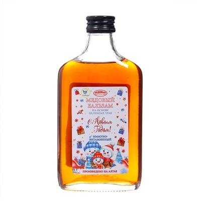 Новогодний безалкогольный алтайский медовый бальзам на травах Vitamuno «Иммуно-витаминный», 250 мл