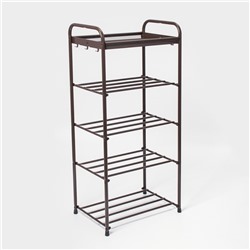 Подставка для обуви, 5 ярусов, 45×30×95 см, цвет МИКС