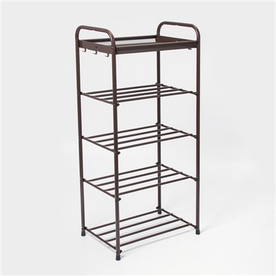Подставка для обуви, 5 ярусов, 45×30×95 см, цвет МИКС