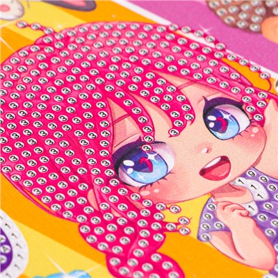 Алмазная мозаика для детей с частичным заполнением на часах «Малыши», 20×20 см