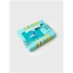 Комплект детский трикотажный для мальчиков: боди, комбинезон, нагрудник, чепчик