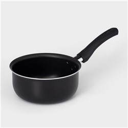 Ковш Consul d=16 см, 1,2 л, стеклянная крышка, пластиковая ручка, антипригарное покрытие, цвет чёрный