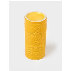 Стакан для коктейлей «Тики остров», 400 мл, d=7 см, h=14.5 см, керамика, жёлтый