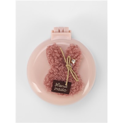 Расчёска массажная «Плюшевые милости», складная, с зеркалом, d=7.5 см, МИКС