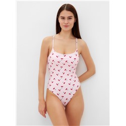 Купальник женский слитный с открытой спиной MIST «Вишня», размер L