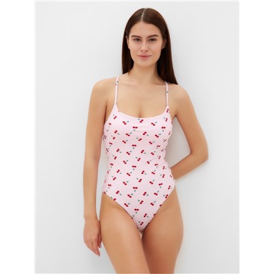 Купальник женский слитный с открытой спиной MIST «Вишня», размер L