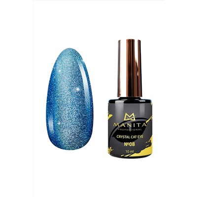 Manita Professional Гель-лак для ногтей с эффектом кошачьего глаза / Crystal Cat Eye №08, 10 мл KRISTALLER, 1111961