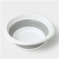 Таз складной «Флекс», 5.5 л, 32.5×33×4.5 см, смоки