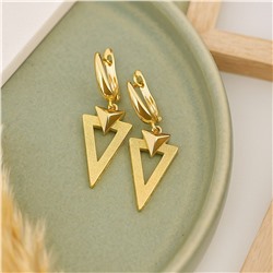 Серьги висячие, цвет покрытия желтое золото, арт.313.230