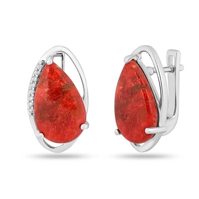 Серьги, коралл губчатый, Грацио
