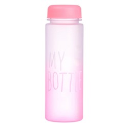 Бутылка для воды My bottle, 500 мл, 19.5×6 см, спортивная, розовая