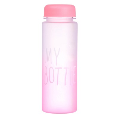 Бутылка для воды My bottle, 500 мл, 19.5×6 см, спортивная, розовая