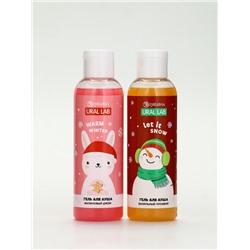 Подарочный набор новогодний «Снеговик», гель для душа 2 шт х 150 мл, мочалка, URAL LAB