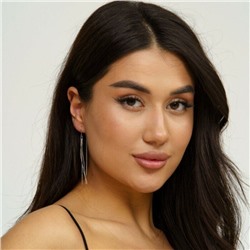 Серьги коллекция "Дубай" продевки, покрытие посеребрение, 56108, арт.947.455