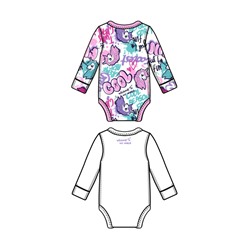 Боди детское трикотажное для девочек, 2 шт в комплекте