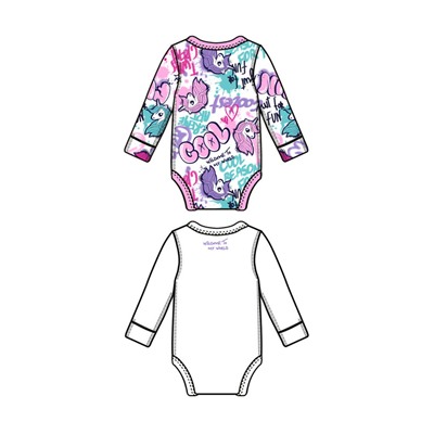 Боди детское трикотажное для девочек, 2 шт в комплекте