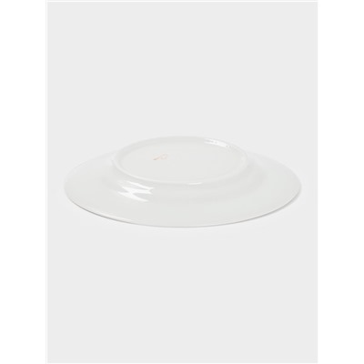 Тарелка Дулевский фарфор «Райские ландыши», d=20 см, белая