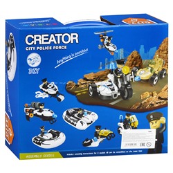 Конструктор "Полицейский транспорт " (161 дет.) в коробке