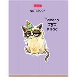 Записная книжка А6  32л клетка "Котэ" мат.лам (090687) Хатбер