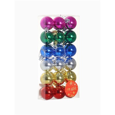 Ёлочные игрушки «Классика» глянец, d=4 см, набор 18 шт., МИКС