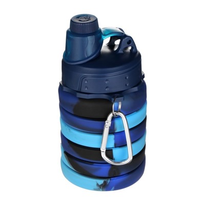 Бутылка для воды складная, 500 мл, 7×21 см, силиконовая