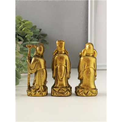 Набор фигурок гипс «Три восточных старца», состаренное золото, 11 см