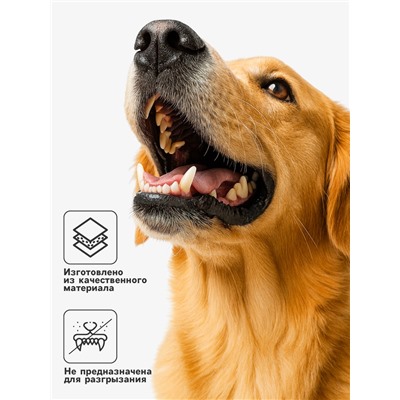 Игрушка для собак «Мяч монстр», 7 см, пищащая, винил, жёлтая