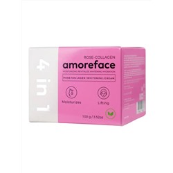 Amoreface Крем для лица 4 в 1 с коллагеном и экстрактом розы / Rose-Collagen Whitening Cream, 100 г 28071