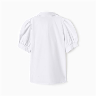 Блузка для девочек, цвет белый, рост 122 см