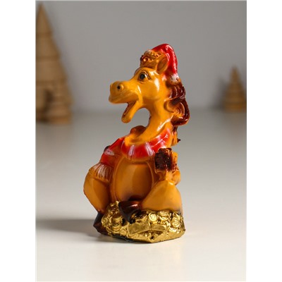 Копилка для денег «Лошадь с шарфом», гипс, 13×9×7 см, коричневый