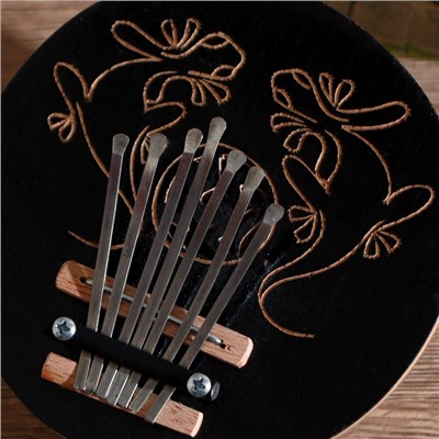 УЦЕНКА Сувенирный музыкальный инструмент «Калимба узор» круглая 7×14×14 см