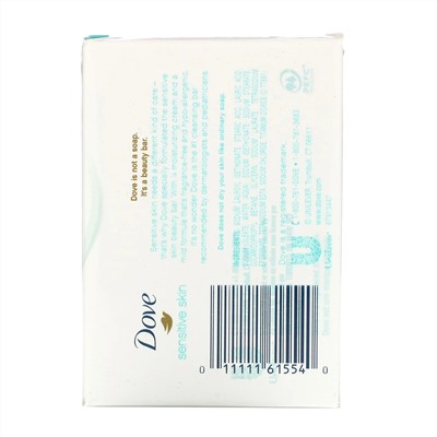 Dove, Косметическое мыло для чувствительной кожи, без отдушек, 4 шт. по 106 г (3,75 унции)