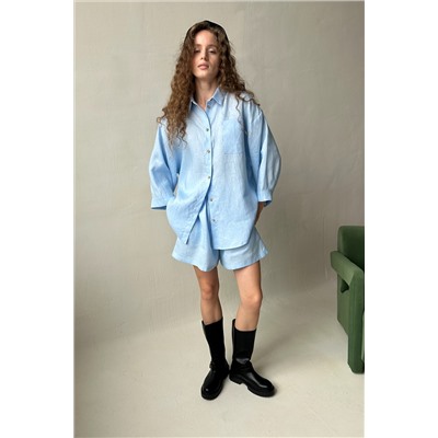 Костюм лён  SET019/17/Нимбовое облако