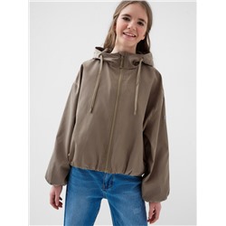 Куртка текстильная с полиуретановым покрытием для девочек (ветровка)