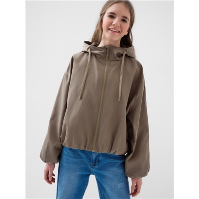 Куртка текстильная с полиуретановым покрытием для девочек (ветровка)