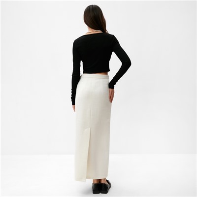 Юбка макси женская твидовая MIST р.42, молочный