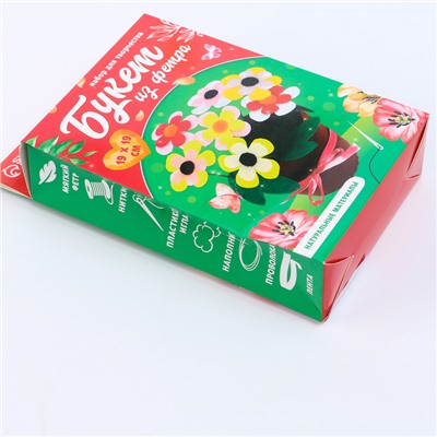 Набор для творчества «Букет из фетра в горшочке», яркие цветочки