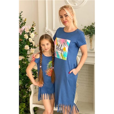 Платье 5055 детское (Индиго)